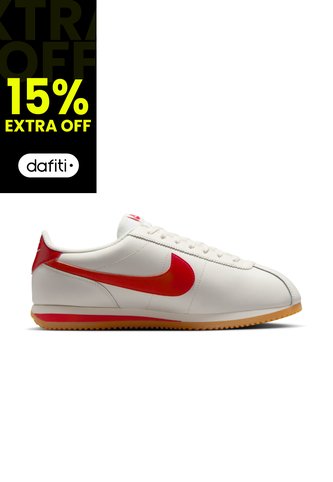 Tenis Nike Cortez Leather Hombre-Blanco/Rojo Nike