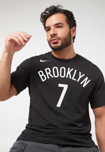 Camiseta Negro-Blanco Nike Brooklyn Nets