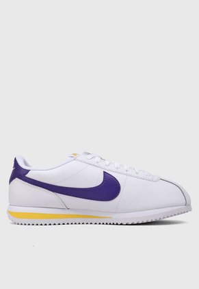 Tenis Lifestyle Blanco-Violeta-Amarillo NIKE Cortez