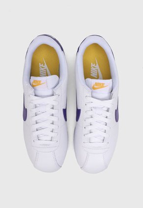 Tenis Lifestyle Blanco-Violeta-Amarillo NIKE Cortez