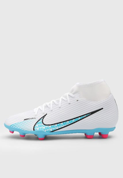 Guayo Blanco-Celeste-Negro-Fucsia Nike Superfly 9 Club FG/MG
