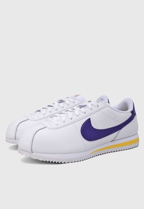 Tenis Lifestyle Blanco-Violeta-Amarillo NIKE Cortez