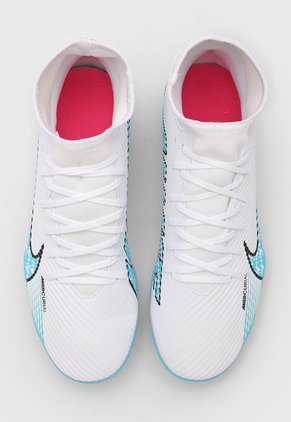Guayo Blanco-Celeste-Negro-Fucsia Nike Superfly 9 Club FG/MG