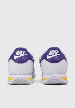 Tenis Lifestyle Blanco-Violeta-Amarillo NIKE Cortez