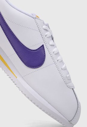 Tenis Lifestyle Blanco-Violeta-Amarillo NIKE Cortez