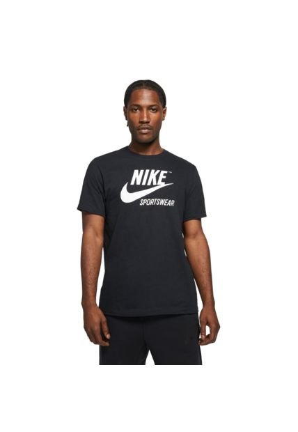 Camiseta Nike M Nsw Tee Crew Archive Fs Hombre-Negro