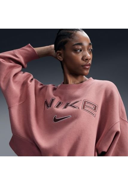 Buzo Mujer Nike Sportswear Phoenix Fleece Rosa