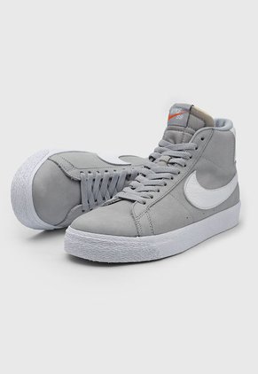 Bota Lifestyle Gris-Blanco-Naranja  Nike SB Zoom Blazer Mid