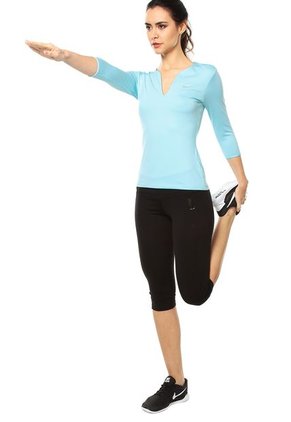 Buzo Azul Turquesa Nike Pure Ls Top