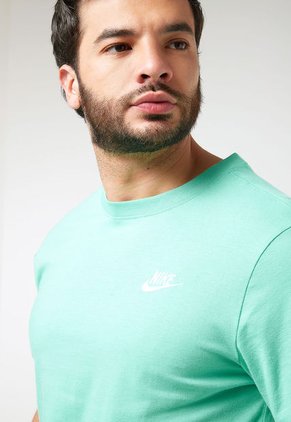 Camiseta Verde Manzana-Blanco Nike Sportswear Club