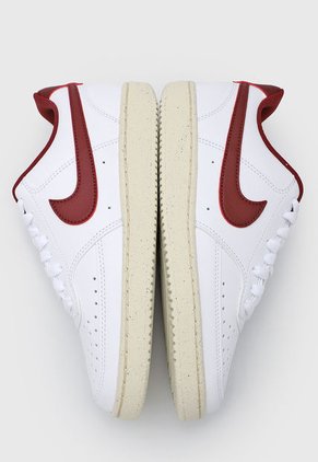 Tenis Lifestyle Blanco-Vino Tinto-Marfil Nike Court Vision Low NN