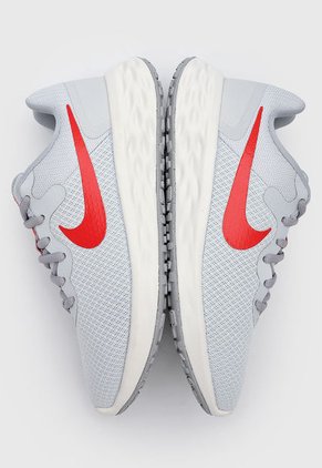 Tenis Running Gris-Rojo-Blanco Nike Revolution 6 NN