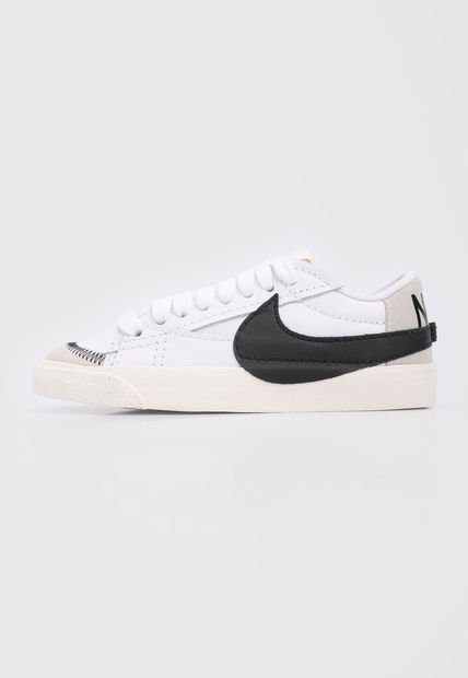 Tenis Lifestyle Blanco-Negro-Amarillo Neón Nike Blazer Low '77 Jumbo