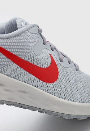 Tenis Running Gris-Rojo-Blanco Nike Revolution 6 NN