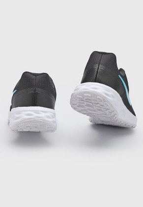 Tenis Running Negro-Coral-Celeste Nike Revolution 6 NN