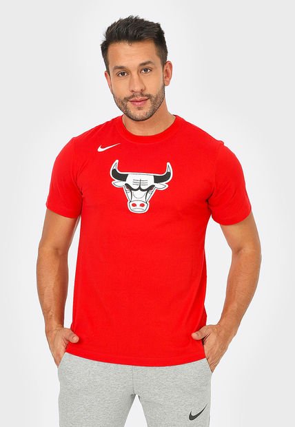 Camiseta Rojo-Blanco-Negro Nike Chicago Bulls Mixtape Logo