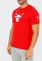 Camiseta Rojo-Blanco-Negro Nike Chicago Bulls Mixtape Logo de Nike