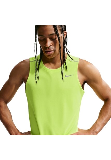 Camiseta Sin Mangas Nike Df Miler Tank Top Hombre-Verde