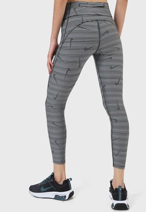 Leggings Gris-Negro Nike Mid-Rise 7/8 Pocket