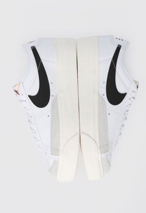 Tenis Lifestyle Blanco-Negro-Gris Nike Blazer Low Plataforma