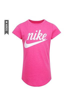 Camiseta Nike Nkg Script Futura Ss Tee Niña-Fucsia
