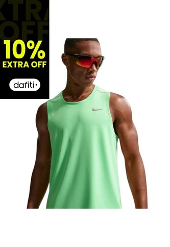 Camiseta Sin Mangas Nike Df Miler Tank Top Hombre-Verde Nike