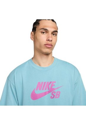 Camiseta Nike Action Sports Tee Logo Hbr-Celeste