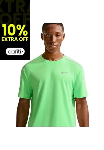 Camiseta Nike Df Uv Miler Ss Hombre-Verde Nike