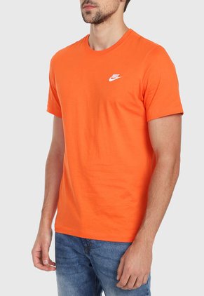 Camiseta Naranja-Blanco Nike Club