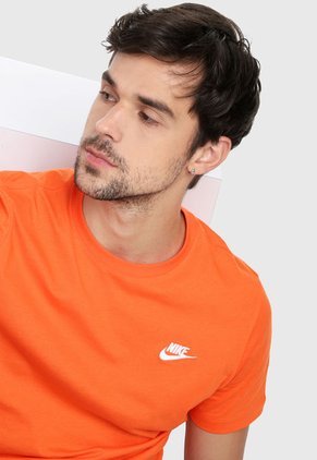 Camiseta Naranja-Blanco Nike Club