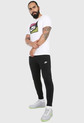 Pantalón Negro-Blanco Nike Sportswear Club Fleece