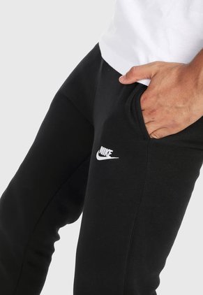 Pantalón Negro-Blanco Nike Sportswear Club Fleece