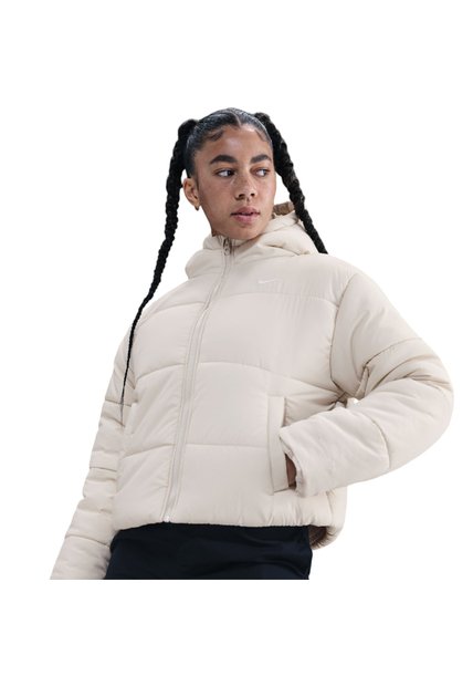 Chaqueta Nike Sportswear Classic Puffer Mujer-Beige