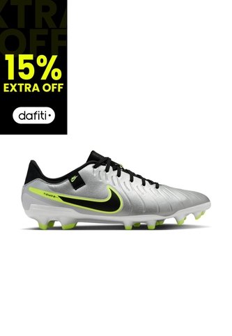 Guayos Nike Legend 10 Academy-Plateado/Negro Nike