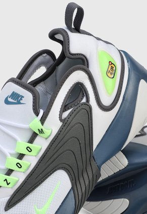 Tenis Blanco-Azul-Negro-Verde Nike Zoom 2K