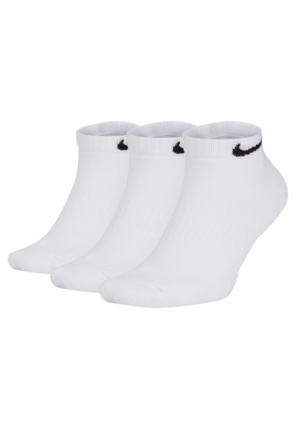Medias Nike Everyday Cush Low 3Pr - Hombre-Blanco