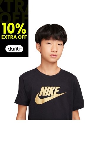 Camiseta Nike Sportswear Futura Niño-Negro Nike