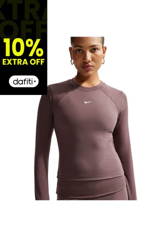 Camiseta Manga Larga Nike Chill Knit Mujer-Vinotinto Nike
