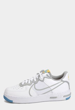Tenis Lifestyle Blanco-Gris-Azul Nike Air Force 1 React-AF1