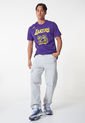 Camiseta Violeta-Amarillo-Negro Nike Los Angeles Lakers Statement Edition de Nike