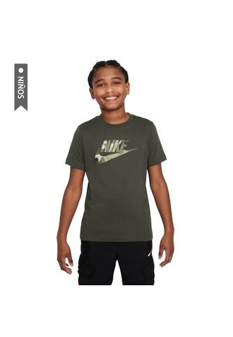 Camiseta Nike K Nsw Tee Club Ssnl Camo Niño-Verde Nike