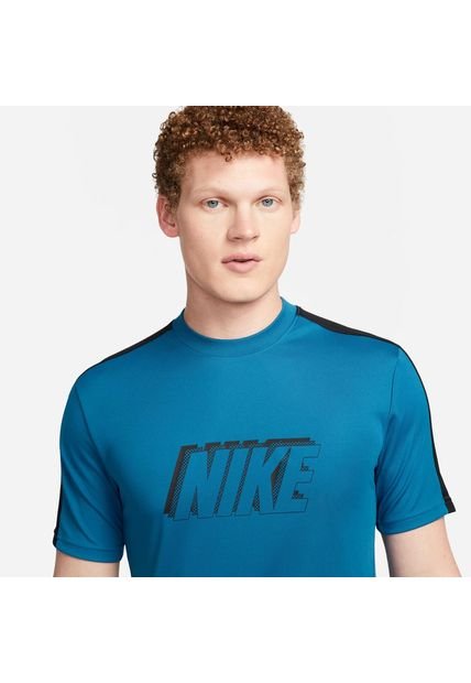 Camiseta Deportiva Hombre Nike Dryfit Academy Hbr Azul