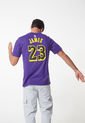 Camiseta Violeta-Amarillo-Negro Nike Los Angeles Lakers Statement Edition de Nike
