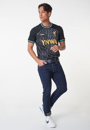 Camiseta Negro-Turquesa-Dorado Nike LeBron x Liverpool FC Stadium