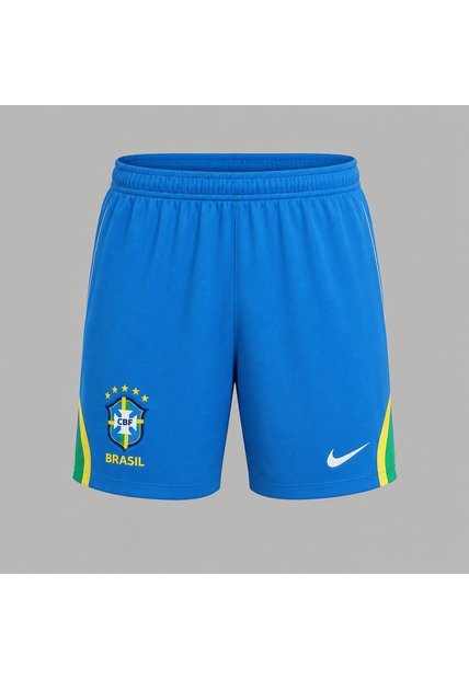 Pantaloneta Nike Hombre Brasil Local Stadium - Azul - Fútbol | Uso Casual Y Entrenamiento
