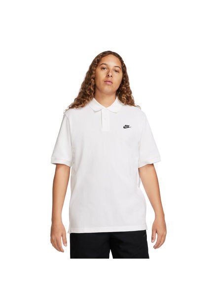 Camiseta Polo Pique Nike Shortsleeve-Blanco