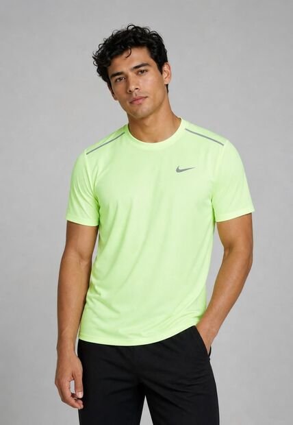 Camiseta Running NIKE Miler Amarillo Neón