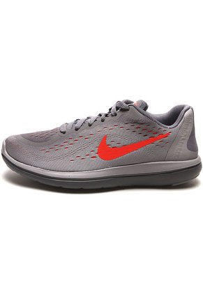 Tenis Training Gris-Naranja Neón Nike Flex 2017 Rn (Gs)