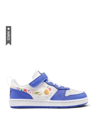 Tenis Nike Court Borough Low Fl Bpv Niño-Blanco/Azul Nike