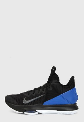 Tenis Basketball Negro-Blanco-Azul Nike Lebron Witness